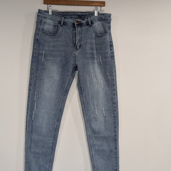 Manfinity Distressed Jeans Blue Size 34 - Picture 1 of 3